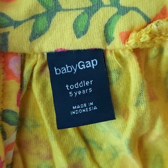 GAP Toddler Spaghetti Strap Yellow Floral Top - Picture 4 of 4